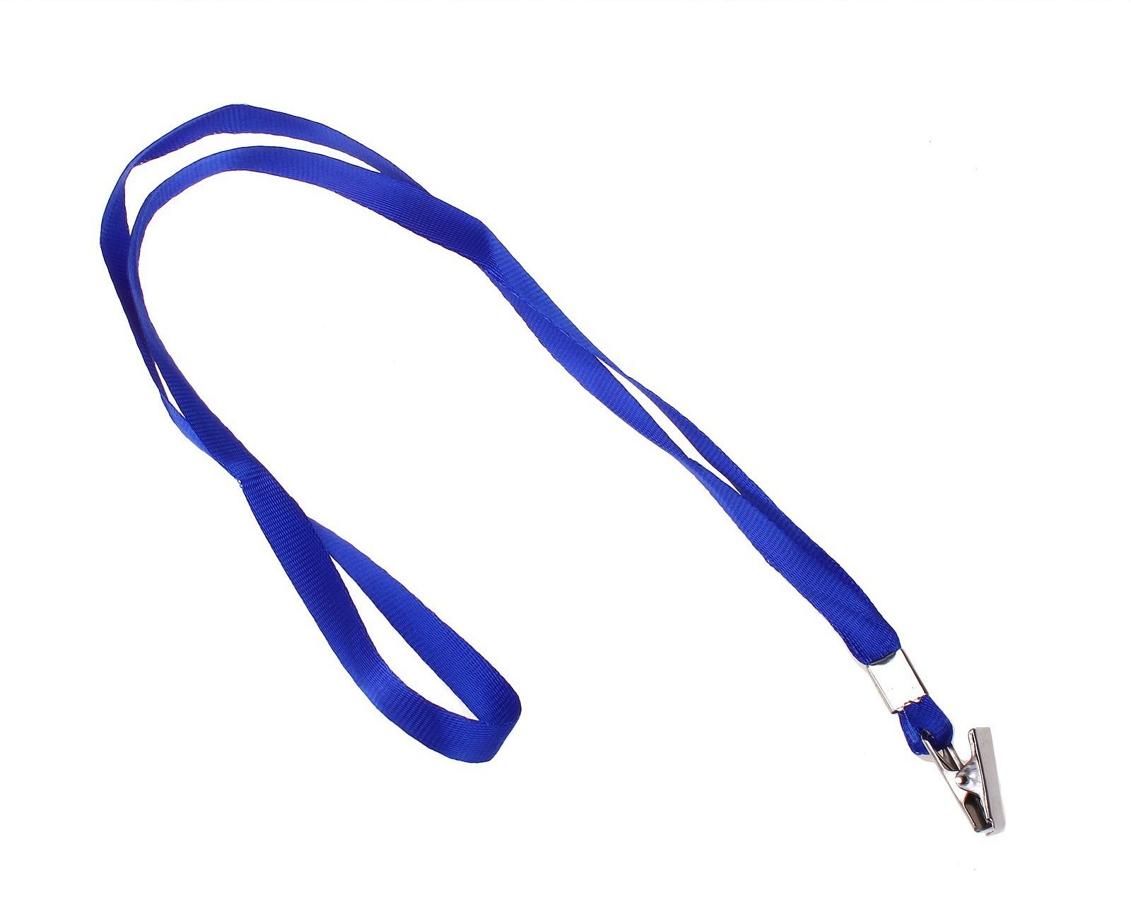 лента для бейджа 45см клип метал. синяя Лента для бейджа 45см клип метал. синяя