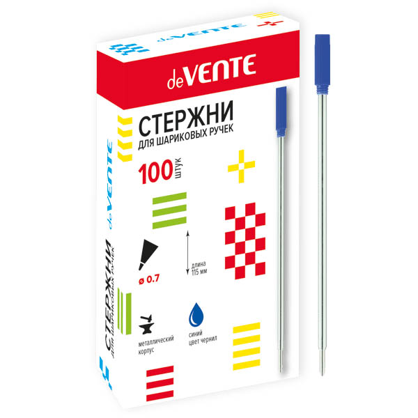 стержень 115мм поворотный металлич. синий 0,5мм Стержень 115мм поворотный металлич. синий 0,5мм