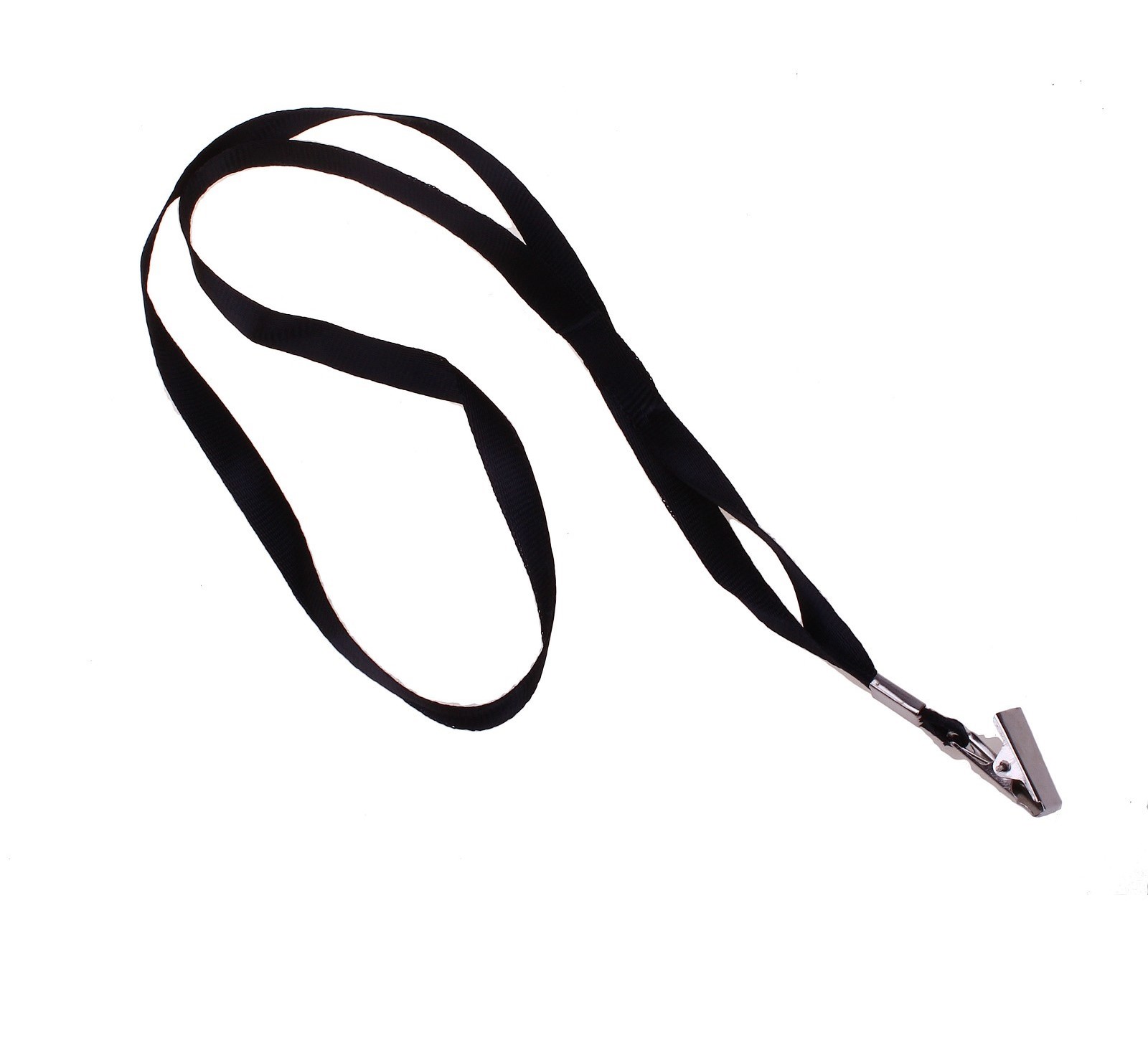 лента для бейджа 45см клип метал. чёрная Лента для бейджа 45см клип метал. чёрная