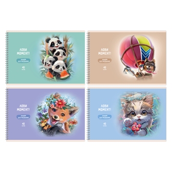 альбом д/рис. а4 40л.гребень "лови момент!" (bg) мат.лам.,асс-т Альбом д/рис. а4 40л.гребень "лови момент!" (bg) мат.лам.,асс-т