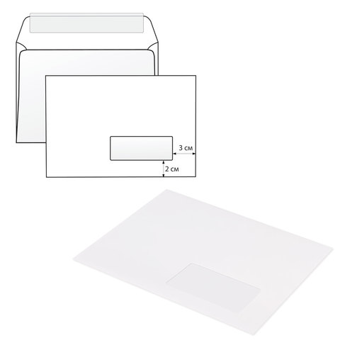 конверт средний 162х229 немаркиров. правое окно силикон прямой клапан 80гр. Конверт средний 162х229 немаркиров. правое окно силикон прямой клапан 80гр.