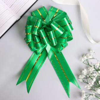 бант-шар №4,5 "три золотых полосы" зелёный Бант-шар №4,5 "три золотых полосы" зелёный