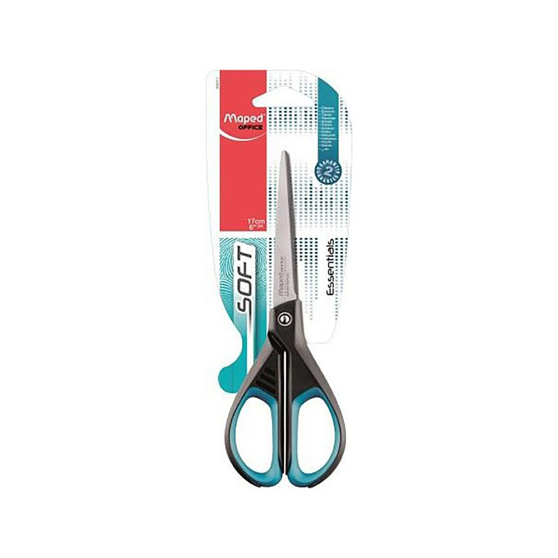 ножницы канц. "maped essentials soft" 170мм пл.руч. резин.вставка симметричные Ножницы канц. "maped essentials soft" 170мм пл.руч. резин.вставка симметричные