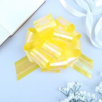 бант-шар №5 "перламутровый" жёлтый Бант-шар №5 "перламутровый" жёлтый