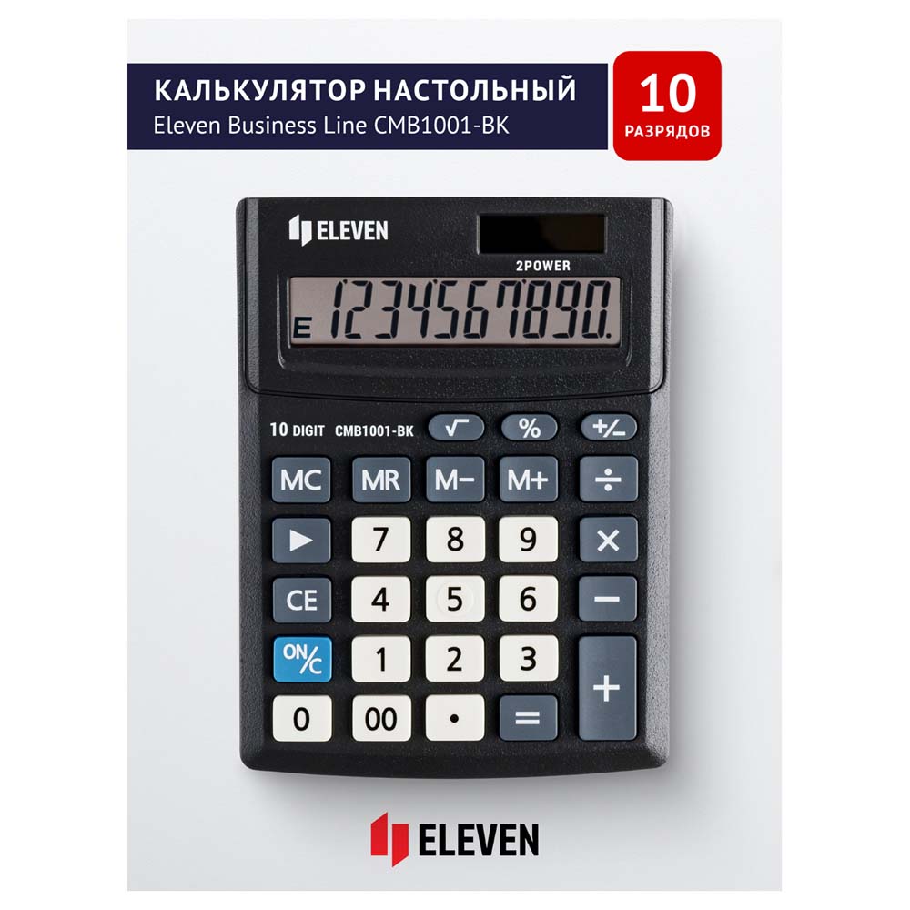 калькулятор настольный 10 разряд.eleven cmb1001-bk,102х137мм чёрный Калькулятор настольный 10 разряд.eleven cmb1001-bk,102х137мм чёрный