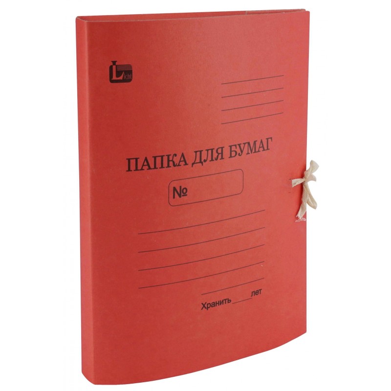 папка картонная с завязками 370гр. цветная красная немелованная Папка картонная с завязками 370гр. цветная красная немелованная