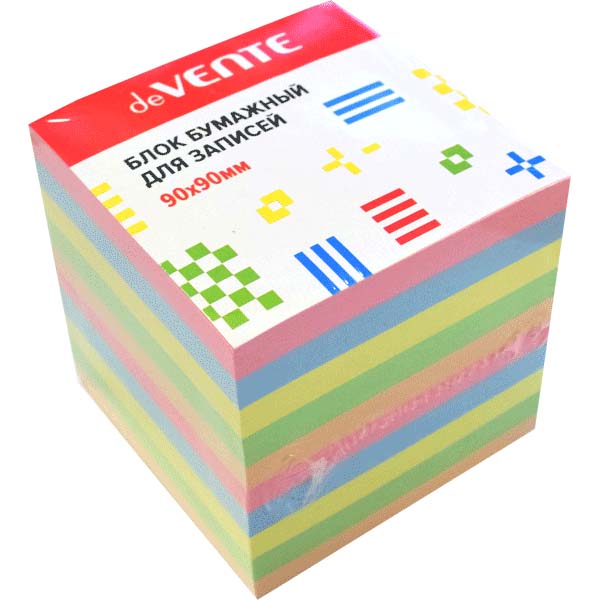 бумага для заметок 90х90х90мм 5цв. devente Бумага для заметок 90х90х90мм 5цв. devente
