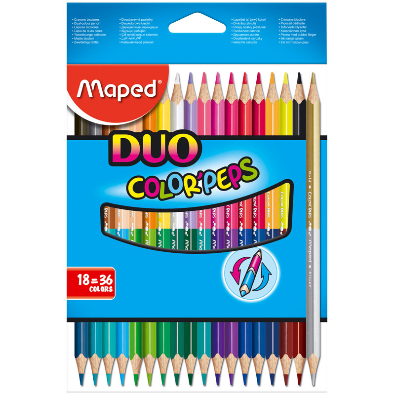 карандаши цветные "maped" color peps" 36 цв. двуст. трехгранные Карандаши цветные "maped" color peps" 36 цв. двуст. трехгранные