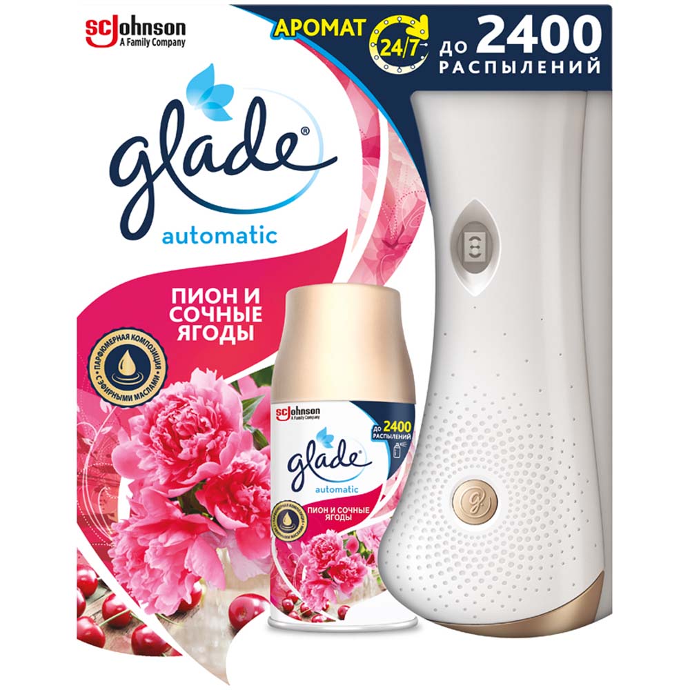 авт. освежитель воздуха "glade автоматик пион и сочные ягоды" Авт. освежитель воздуха "glade автоматик пион и сочные ягоды"