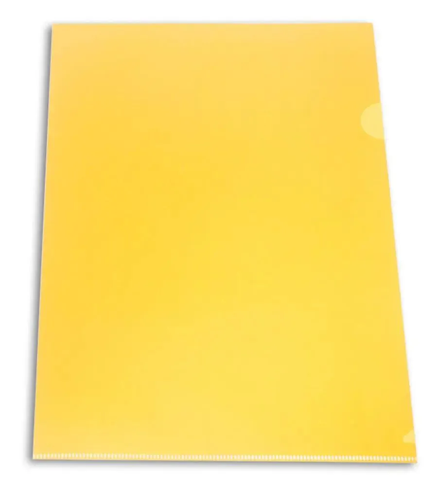 папка-уголок а4 180мкм непрозрач. жёлтая Папка-уголок а4 180мкм непрозрач. жёлтая
