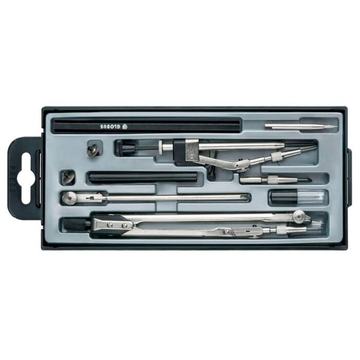 набор чертёжный 10 предметов глобус "техника" 155мм Набор чертёжный 10 предметов глобус "техника" 155мм