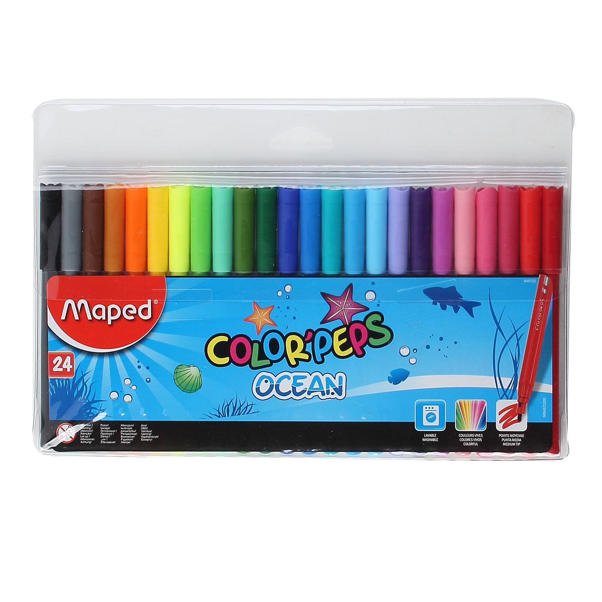 фломастеры "maped "color peps ocean" 24 цв. смываемые Фломастеры "maped "color peps ocean" 24 цв. смываемые