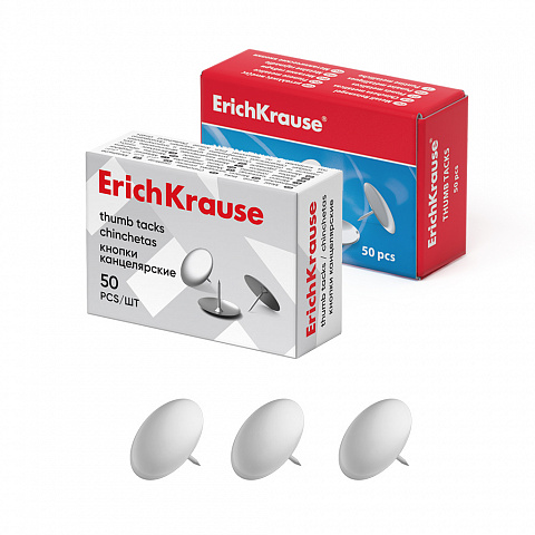 кнопка-гвоздик 10мм "erich krause" никел. 50шт карт.уп. Кнопка-гвоздик 10мм "erich krause" никел. 50шт карт.уп.