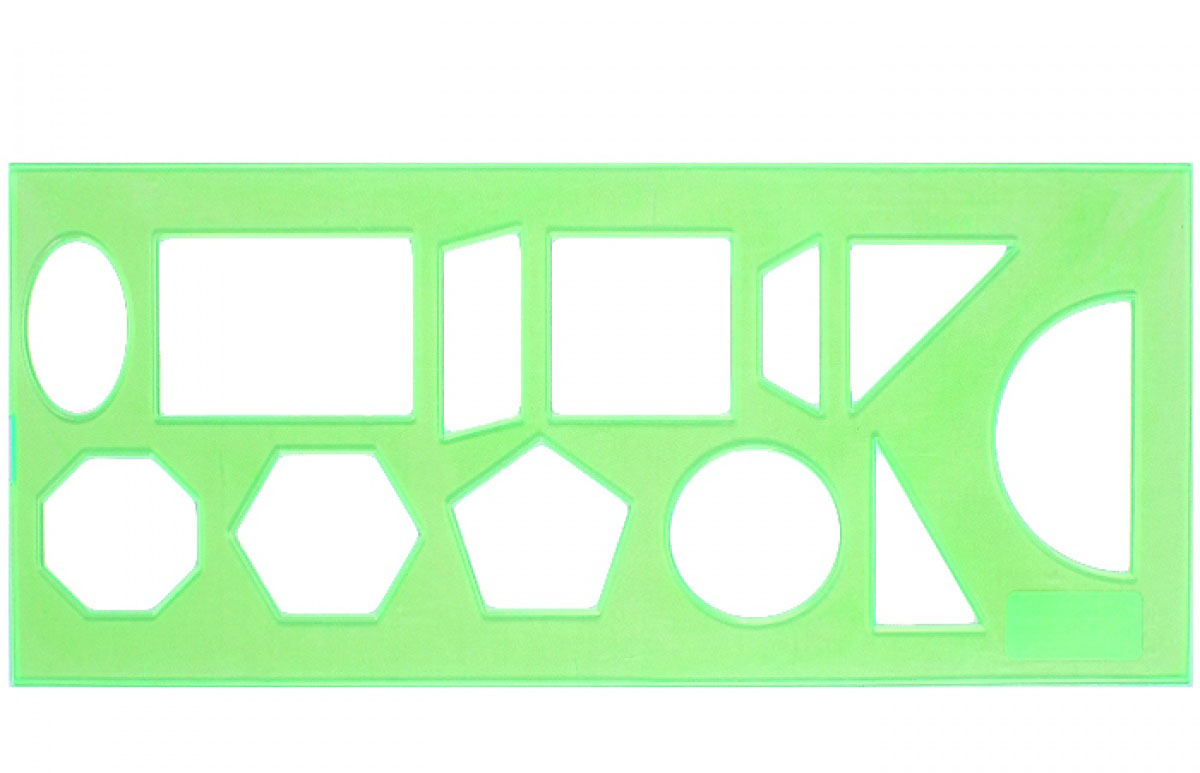 линейка-трафарет "стамм" геометрические фигуры Линейка-трафарет "стамм" геометрические фигуры