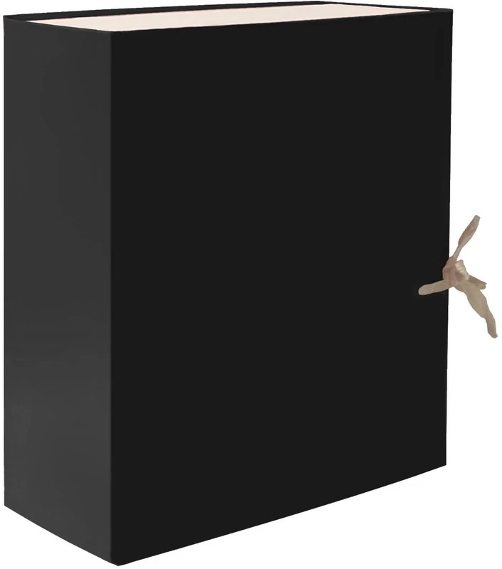 папка-короб архивная бумвинил 15 см 2 завязки черный, разборный Папка-короб архивная бумвинил 15 см 2 завязки черный, разборный