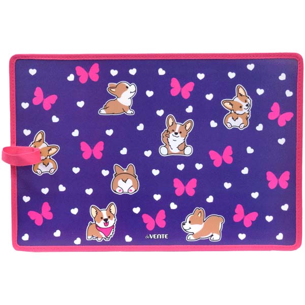 настольное покрытие "corgi" (devente) 430х290мм пластик с хлястиком Настольное покрытие "corgi" (devente) 430х290мм пластик с хлястиком