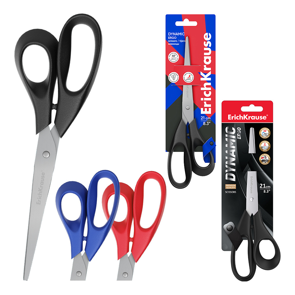 ножницы канц. "erich krause dynamic" 210мм пл.ручки Ножницы канц. "erich krause dynamic" 210мм пл.ручки