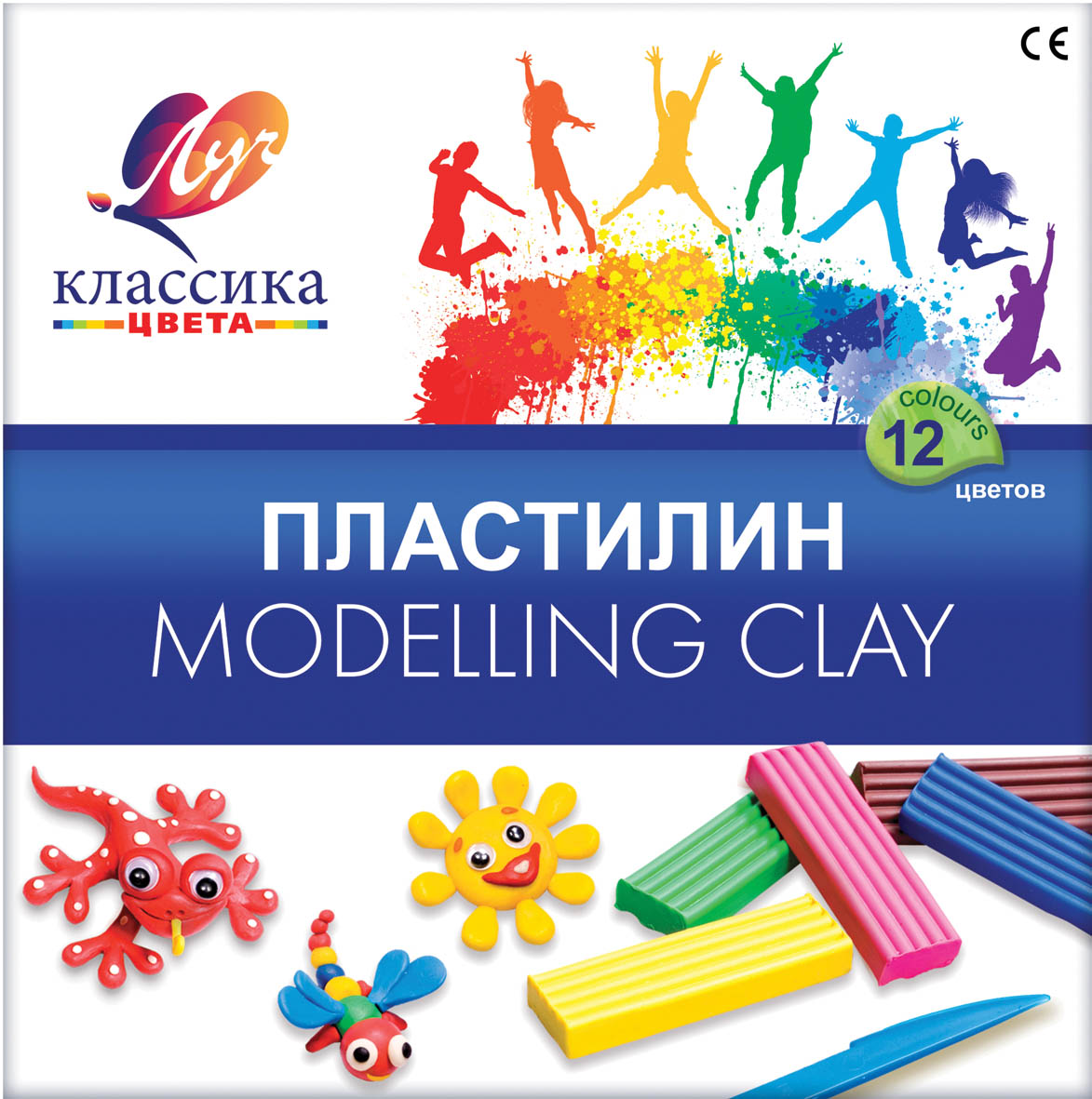 пластилин "классика" ("луч") 12 цв. 240 гр.стек Пластилин "классика" ("луч") 12 цв. 240 гр.стек