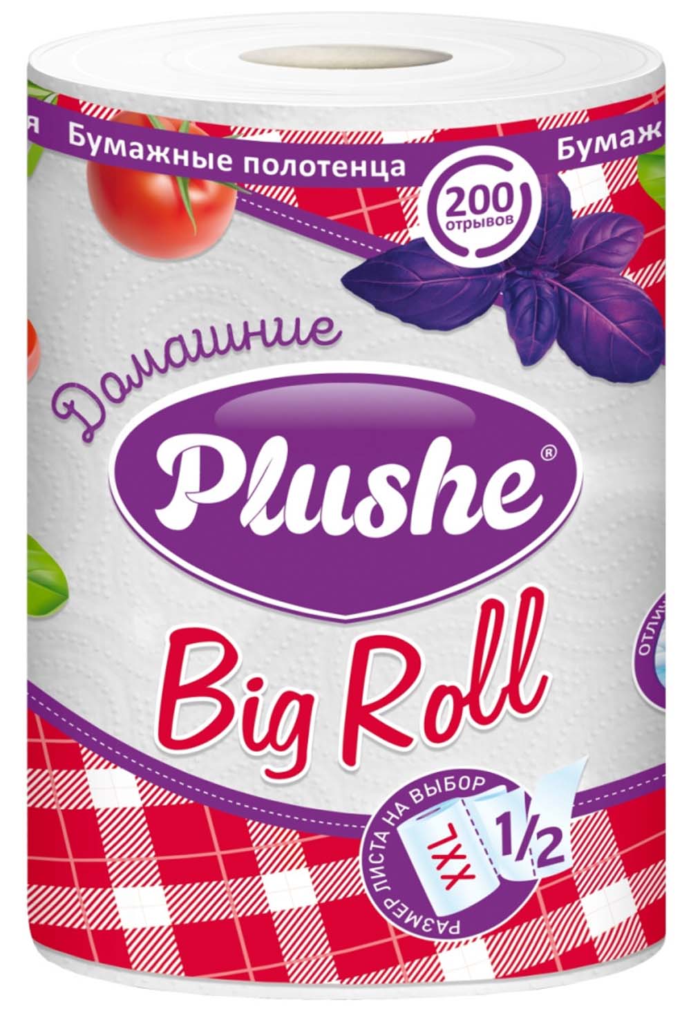 полотенце бумажное "plushe" "домашние" 2-х сл. 1 рул. 25м Полотенце бумажное "plushe" "домашние" 2-х сл. 1 рул. 25м