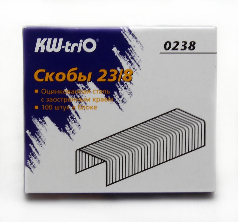 скобы для степлера №23/8 "kw-trio" 1000 шт. (30-50 листов) Скобы для степлера №23/8 "kw-trio" 1000 шт. (30-50 листов)