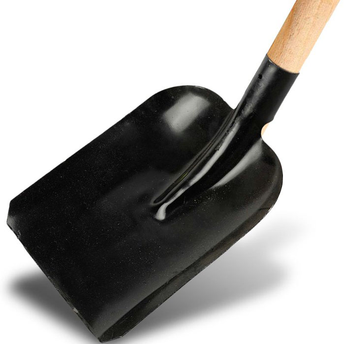 лопата совковая с деревянным черенком Лопата совковая с деревянным черенком