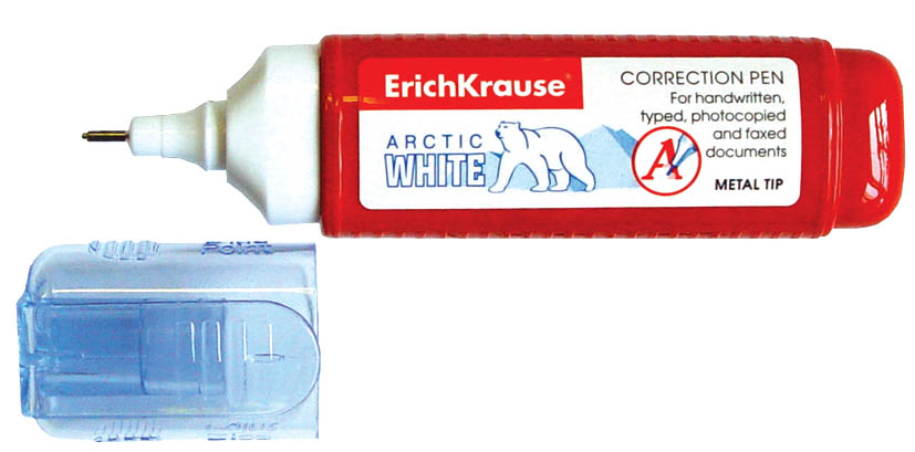 корректирующая ручка erich krause с мет.наконеч. 12мл (повыш.белизна) Корректирующая ручка erich krause с мет.наконеч. 12мл (повыш.белизна)