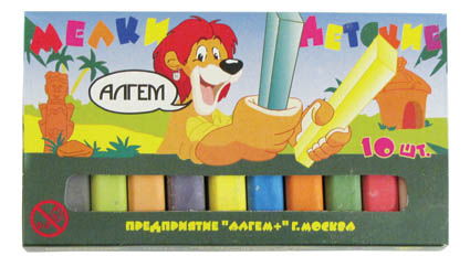 мел цветной "алгем" 10 шт. Мел цветной "алгем" 10 шт.