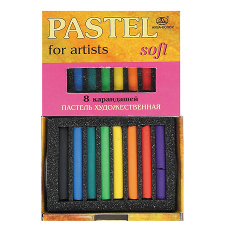 мелки пастельные 8цв. (аква-колор) Мелки пастельные 8цв. (аква-колор)