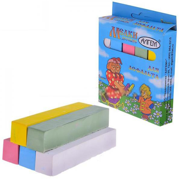 мел цветной для асфальта "алгем" 5 шт. Мел цветной для асфальта "алгем" 5 шт.