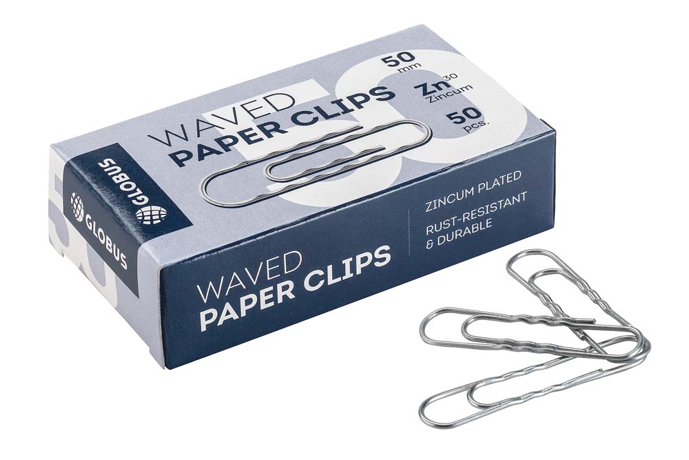 скрепки 50мм гофрированные оцинкованные 50 шт. "глобус" карт.уп. Скрепки 50мм гофрированные оцинкованные 50 шт. "глобус" карт.уп.