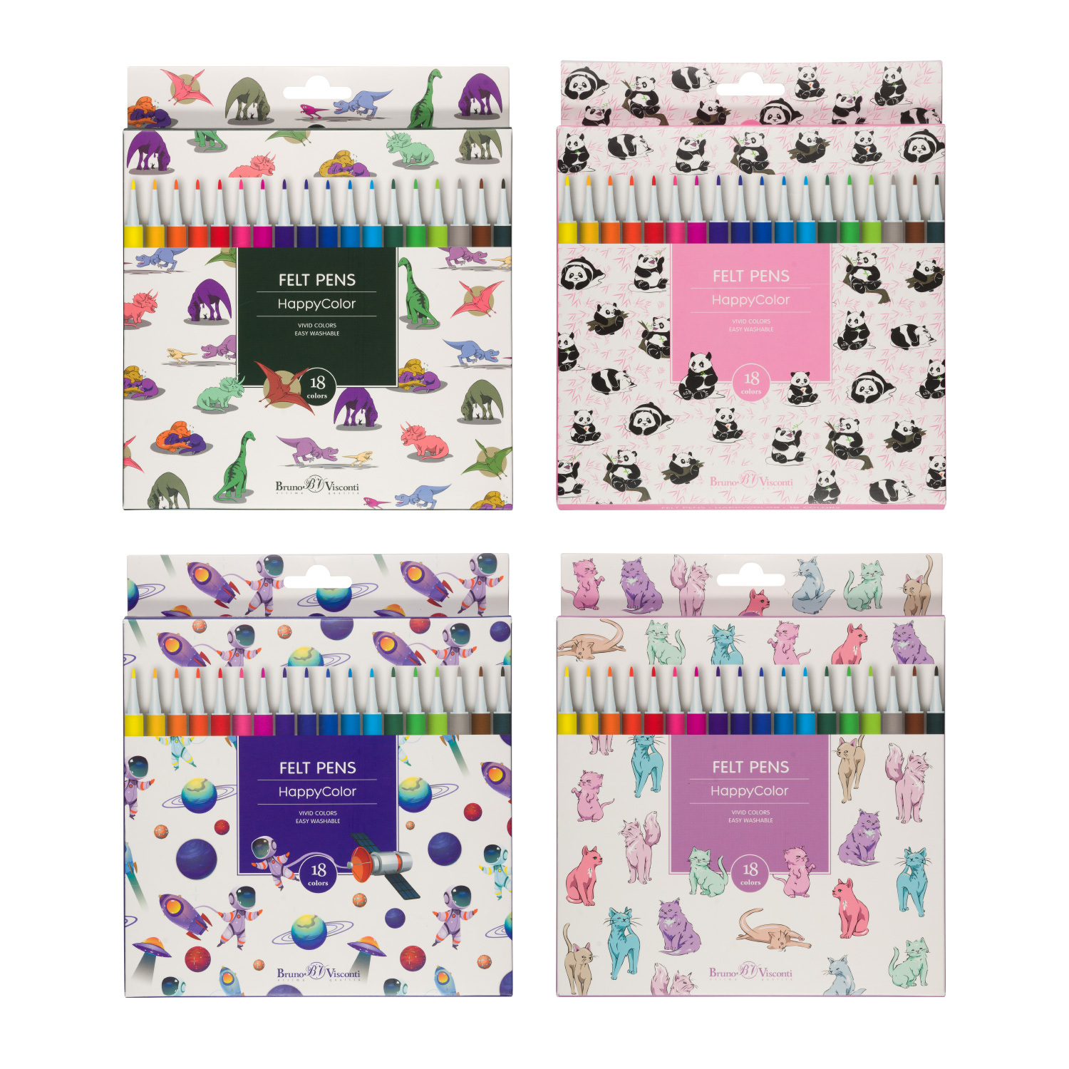 фломастеры "bruno visconti "happy color" 18цв. Фломастеры "bruno visconti "happy color" 18цв.