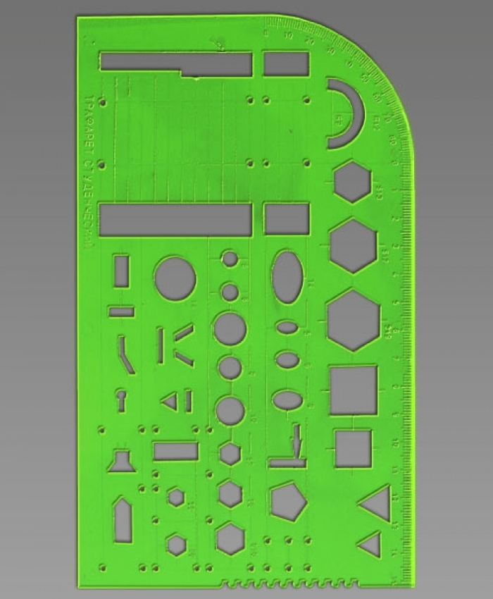 линейка-трафарет "стамм" студенческая Линейка-трафарет "стамм" студенческая