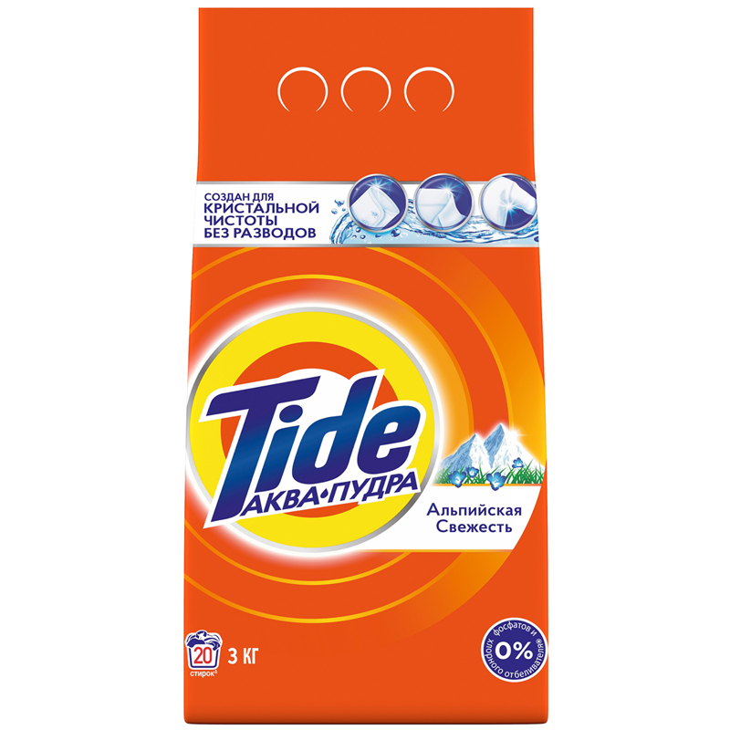 стир. порошок автомат "tide альпийская свежесть" 3кг Стир. порошок автомат "tide альпийская свежесть" 3кг
