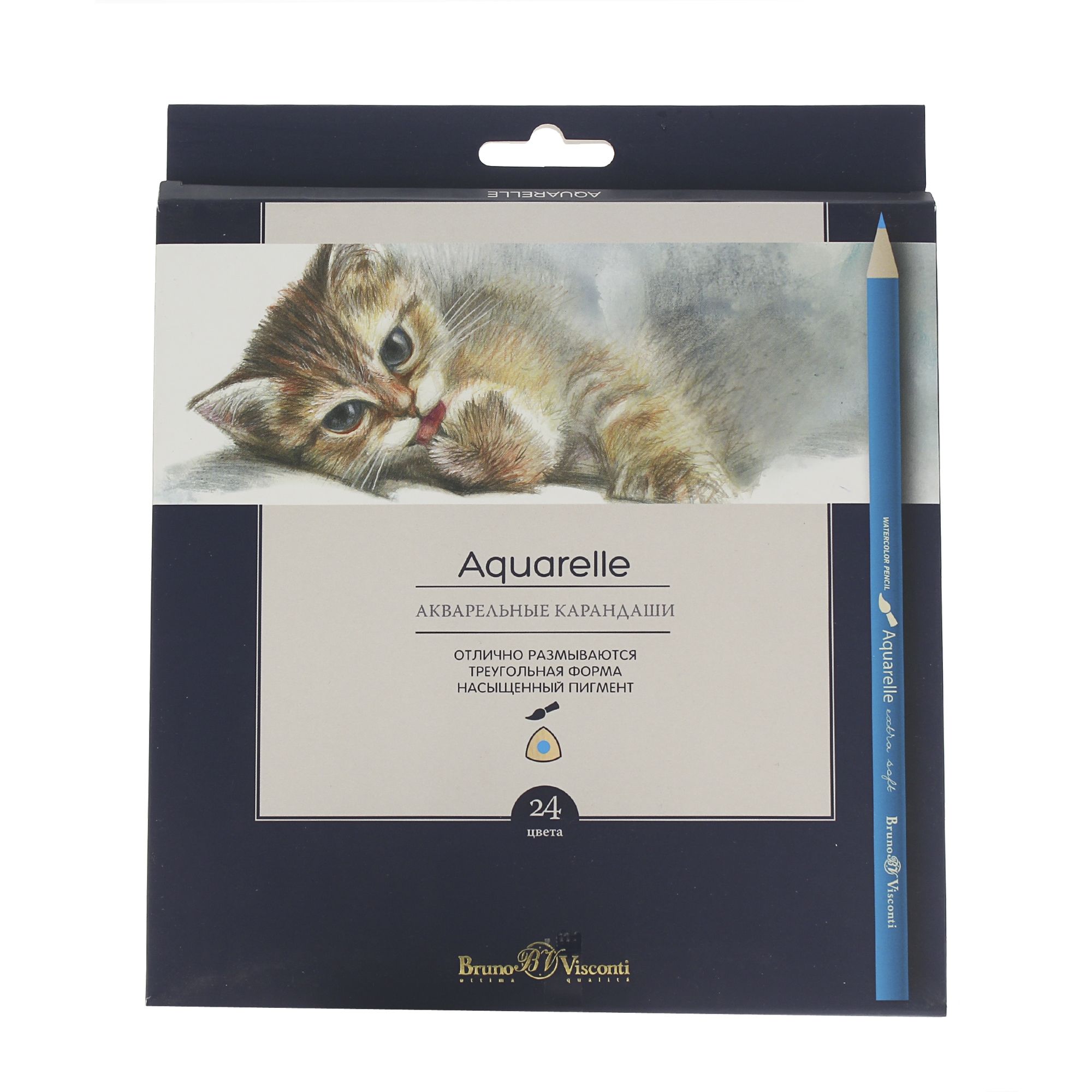карандаши акварельные "bruno visconti "aguarelle" 24цв. трехгранные Карандаши акварельные "bruno visconti "aguarelle" 24цв. трехгранные