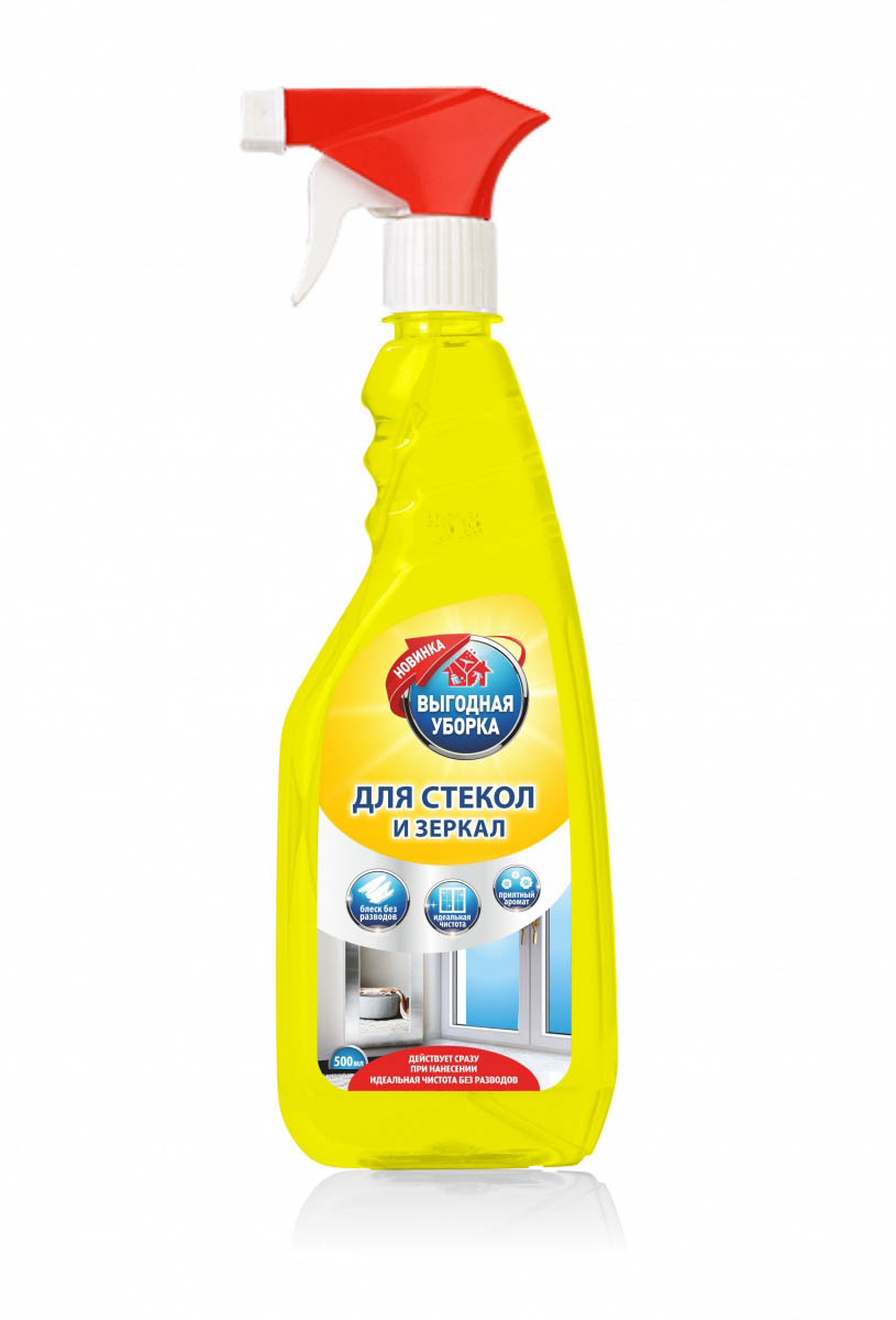 средство д/стекол "выгодная уборка" лимон 500мл курок Средство д/стекол "выгодная уборка" лимон 500мл курок