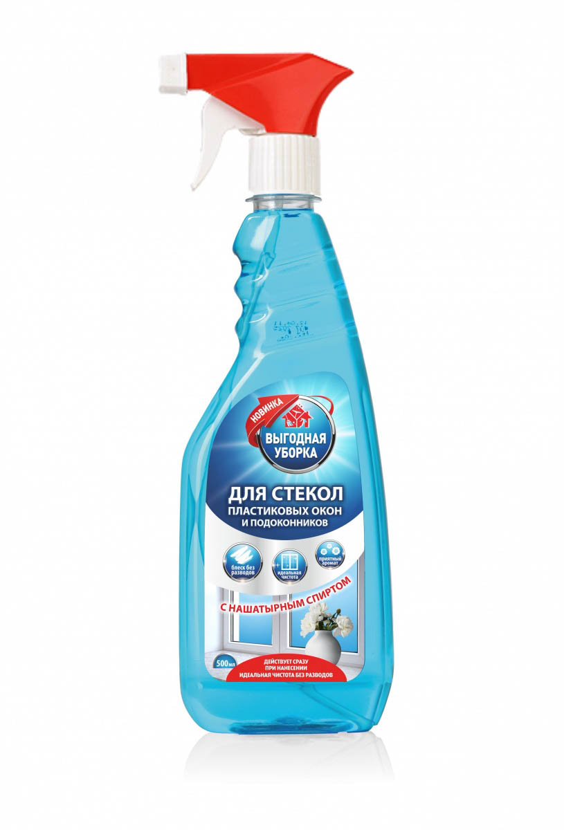 средство д/стекол "выгодная уборка" морской бриз 500мл курок Средство д/стекол "выгодная уборка" морской бриз 500мл курок