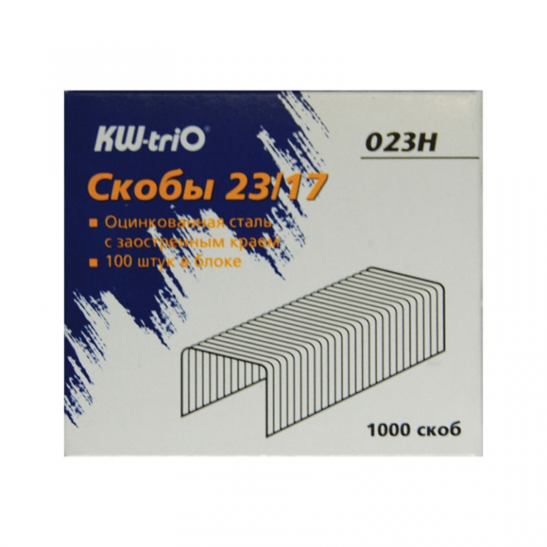 скобы для степлера №23/17 1000 шт. (120-140 листов) Скобы для степлера №23/17 1000 шт. (120-140 листов)