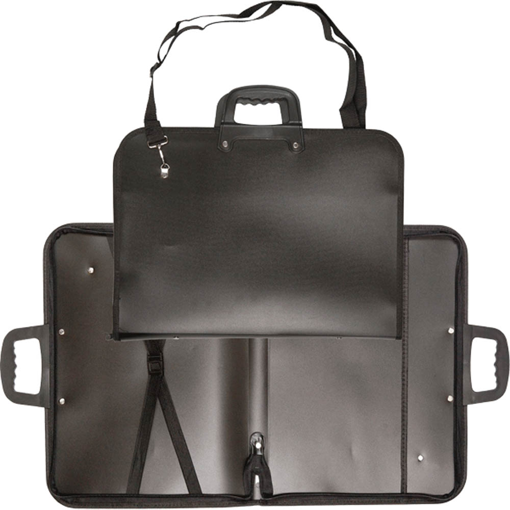 папка-портфель для чертежей а3 "devente" чёрная пластик Папка-портфель для чертежей а3 "devente" чёрная пластик