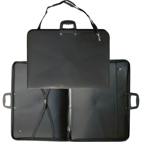 папка-портфель для чертежей а2 "devente" чёрная пластик Папка-портфель для чертежей а2 "devente" чёрная пластик