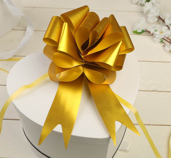 бант-шар №4,5 "простой золотой" Бант-шар №4,5 "простой золотой"