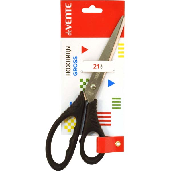 ножницы канц. devente "gross" 210мм пл.ручки чёрные Ножницы канц. devente "gross" 210мм пл.ручки чёрные