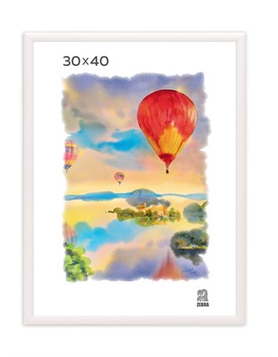 рамка для фото 30x40 узкий пластик белая Рамка для фото 30x40 узкий пластик белая