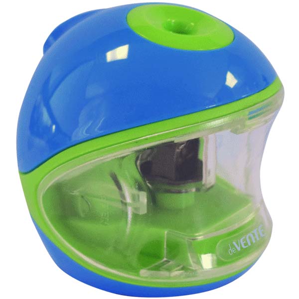 точилка электрическая devente "сфера" с контейнером голубая Точилка электрическая devente "сфера" с контейнером голубая