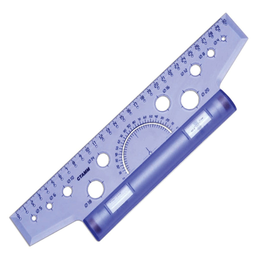 линейка-рейсшина роликовая "стамм" 30 см (метал. ролик) Линейка-рейсшина роликовая "стамм" 30 см (метал. ролик)