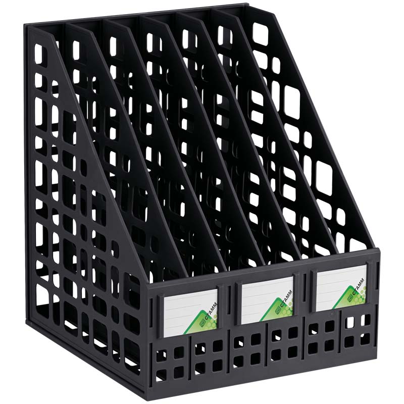 лоток для бумаг и папок 6 секц. сборный стамм чёрный Лоток для бумаг и папок 6 секц. сборный стамм чёрный