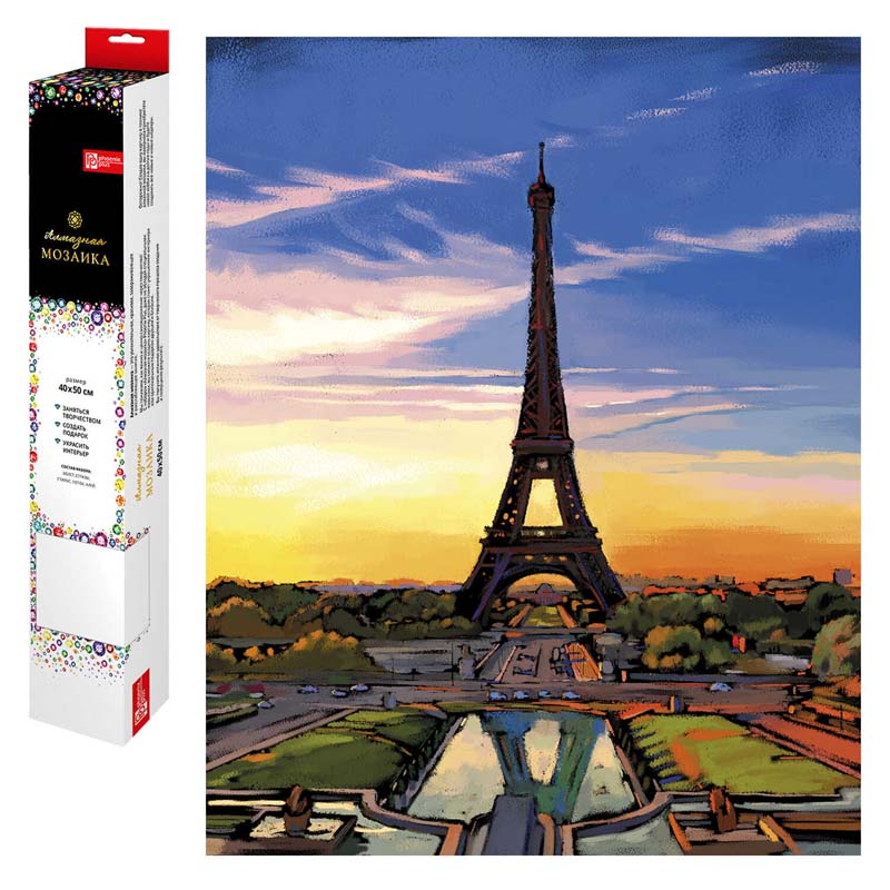 набор д/творч. алмазная мозаика 40х50см "эйфелева башня" Набор д/творч. алмазная мозаика 40х50см "эйфелева башня"
