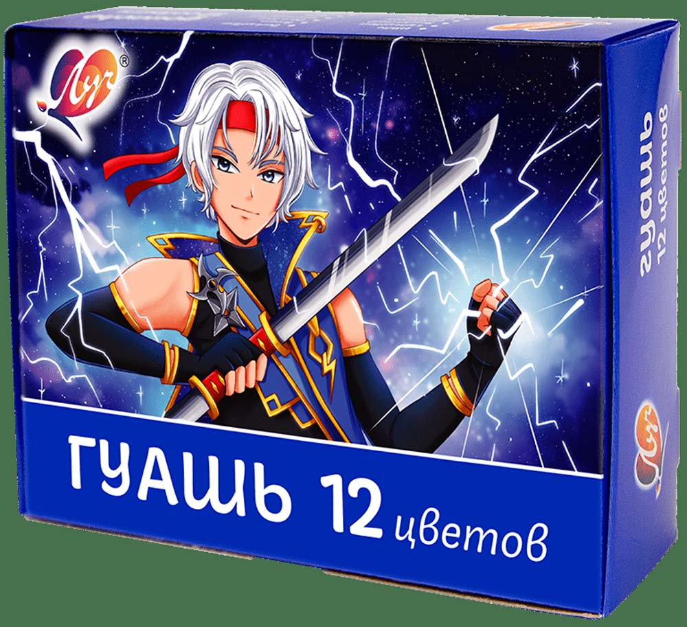 краски гуашевые луч "аниме хиро" 12цв. 15мл Краски гуашевые луч "аниме хиро" 12цв. 15мл