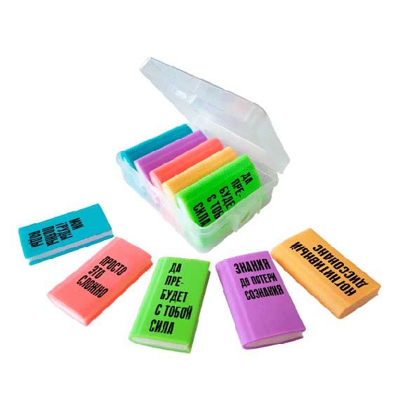 набор ластиков devente "books" 5шт. 42х25х7мм Набор ластиков devente "books" 5шт. 42х25х7мм