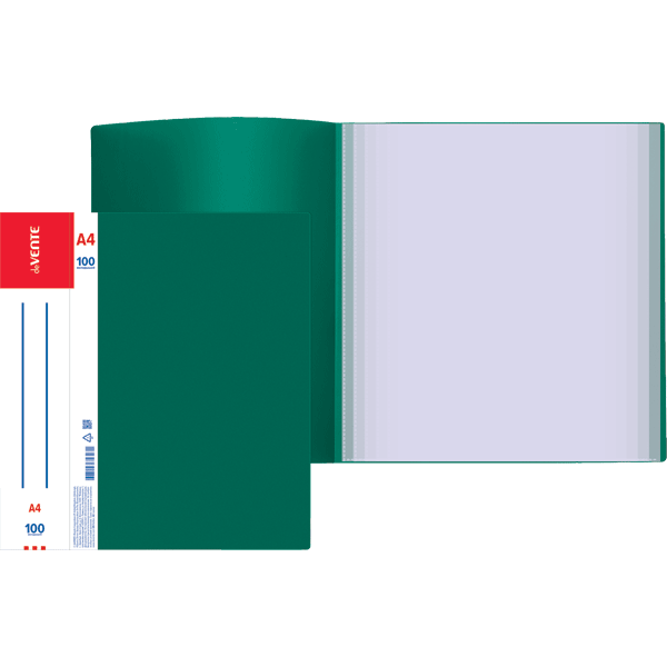папка пл. с 100 вклад. а4 "devente" daily 800мкм зеленая Папка пл. с 100 вклад. а4 "devente" daily 800мкм зеленая