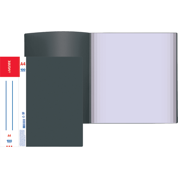 папка пл. с 100 вклад. а4 "devente" daily 800мкм черная Папка пл. с 100 вклад. а4 "devente" daily 800мкм черная